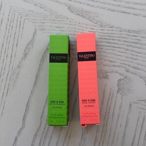Valentino Born in Roma Green and Coral travel Spray perfume Set